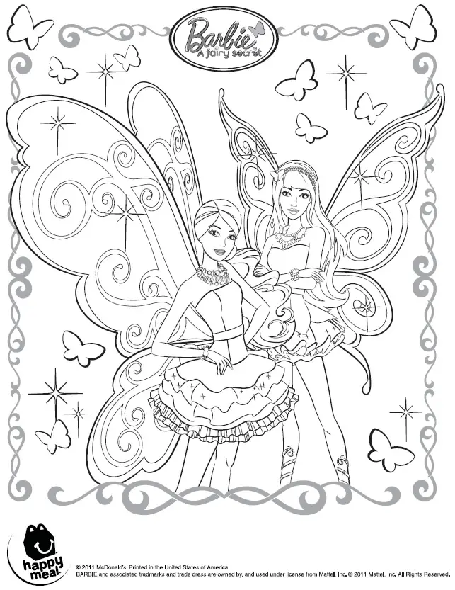 fairy barbie coloring pages - photo #12